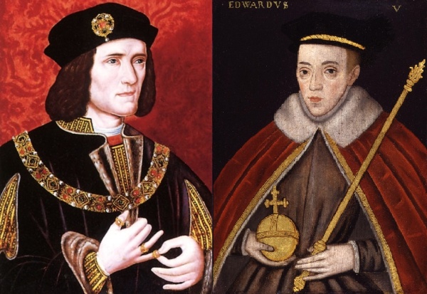 III.Richard és V.Edward (Forrás: openculture.com - wikipedia.org)