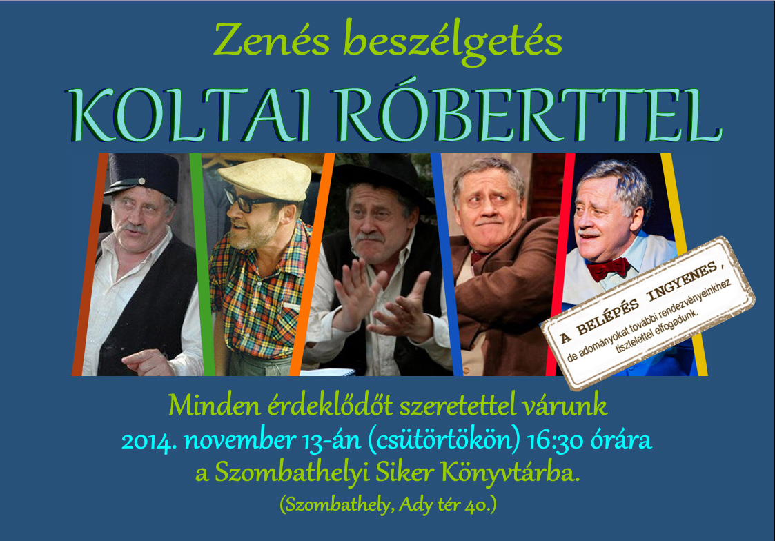 Koltai Róbert a szombathelyi Siker Könyvtárban (2014.11.13./16:30)