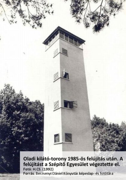 A kilátó 1985-ben (Fotó: BDK képeslap-; és fotótára)