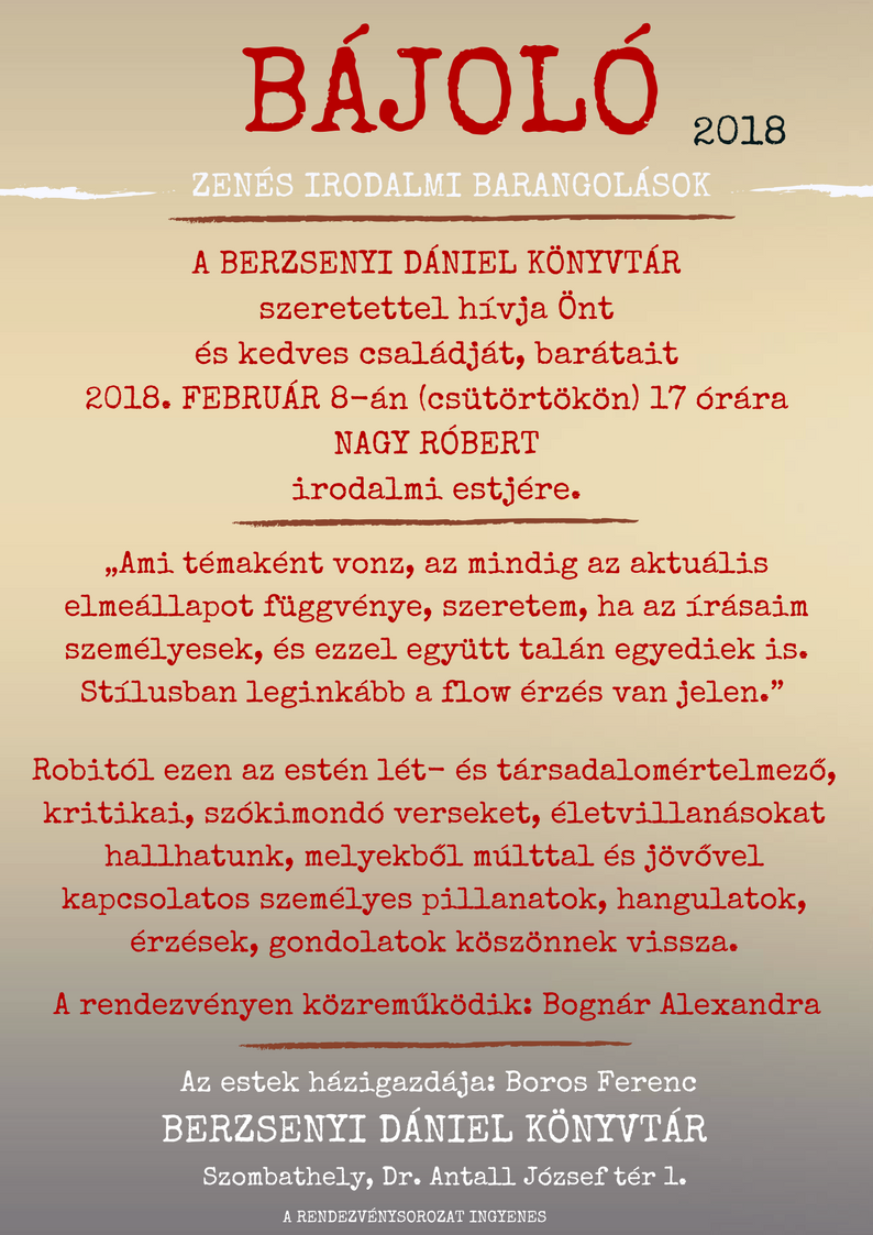Nagy Róberttel folytatódik a Bájoló ötödik évada (2018.02.08.)