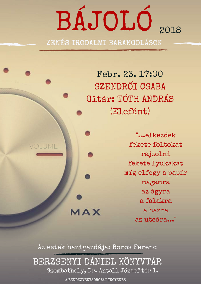 Szendrői Csaba a Bájoló következő vendége